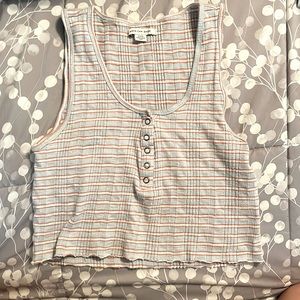 American Eagle button up crop top